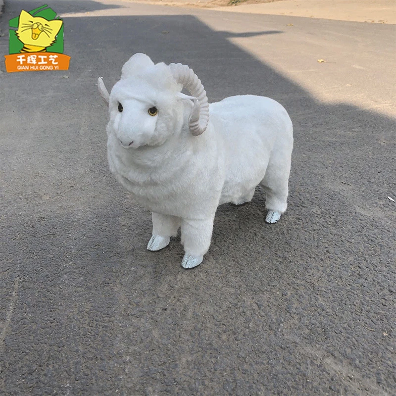 厂家货源仿真棉羊创意动物模型橱窗装饰摆件农场装饰品羊模型
