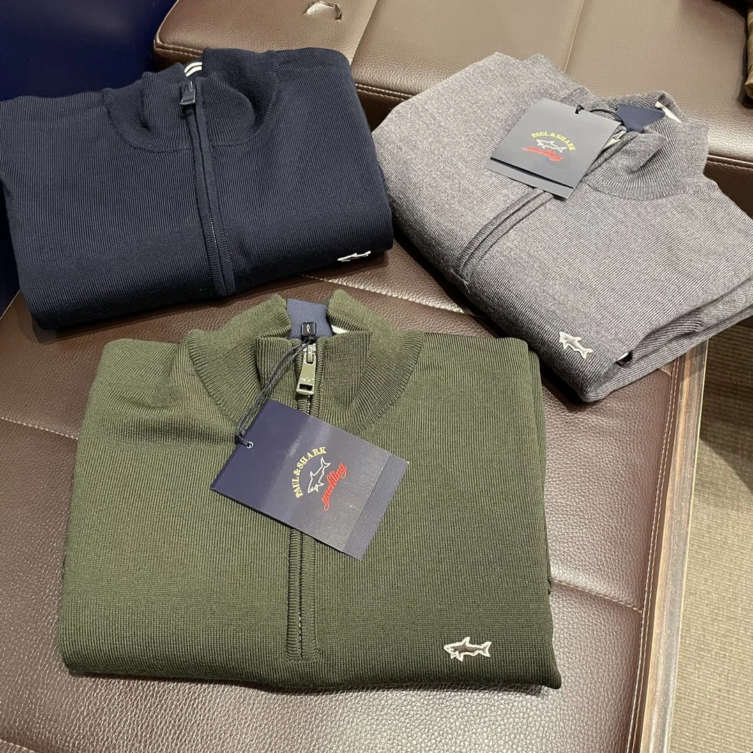 保鲨 不退换  三色羊毛拉链毛衣 下单联系客服