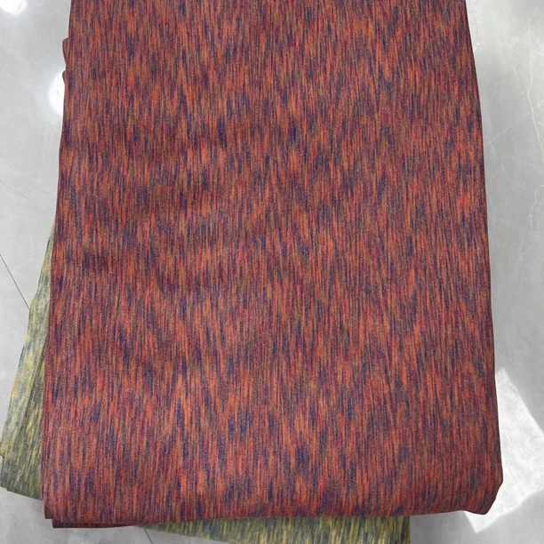 七彩奥绒布料砖红