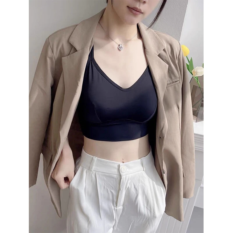 早秋新款双细肩带防滑防掉肩可拆卸美背