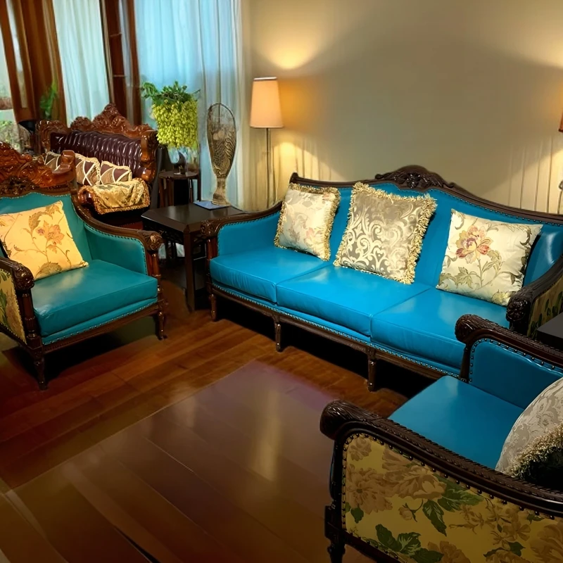 楷m大术款林恩沙发美式沙发客厅真皮