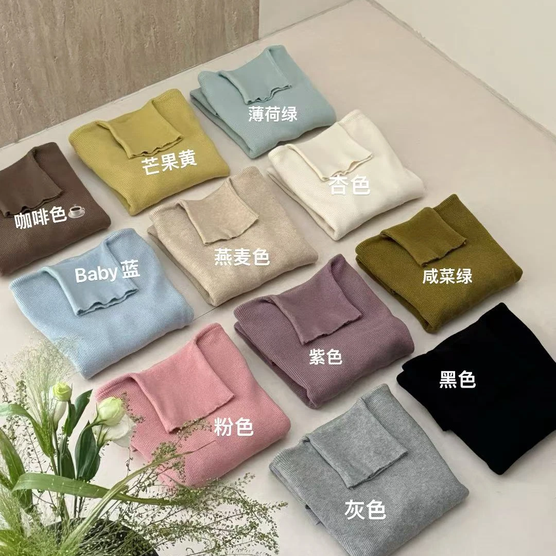 1617色系绝了啊！韩档口直接甩的高领针织打底衫