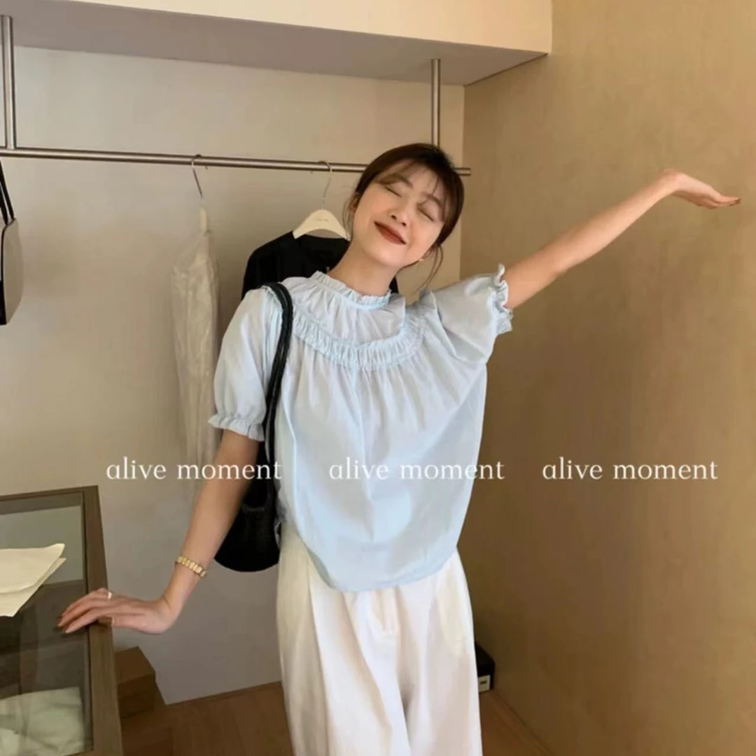 5100泡菜订单!!私服 爱晕了花边领慵懒上衣