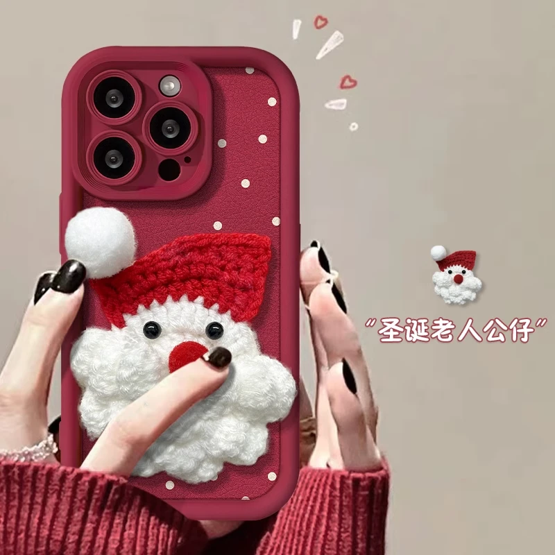龙年苹果手机壳女款圣诞老人全包iPhone1514手机壳13秋冬12高颜值