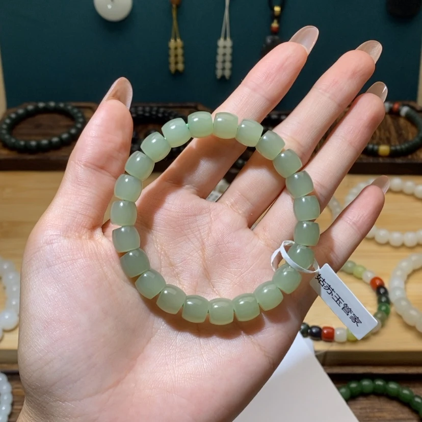 【闪购商品】和田玉手串未镶嵌卡9晴水