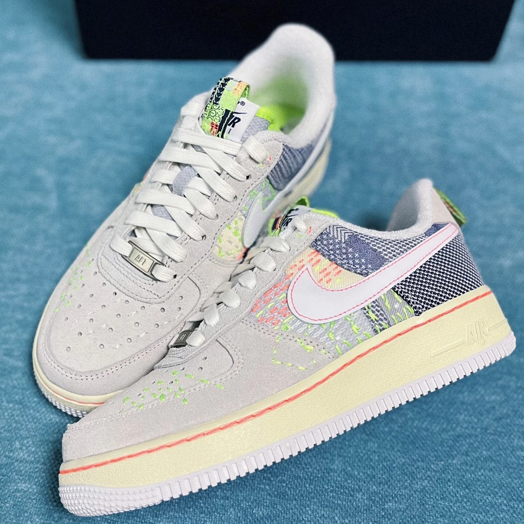 耐克Nike Air Force 1官方正品防翻毛皮空军低帮板鞋白色男女同款