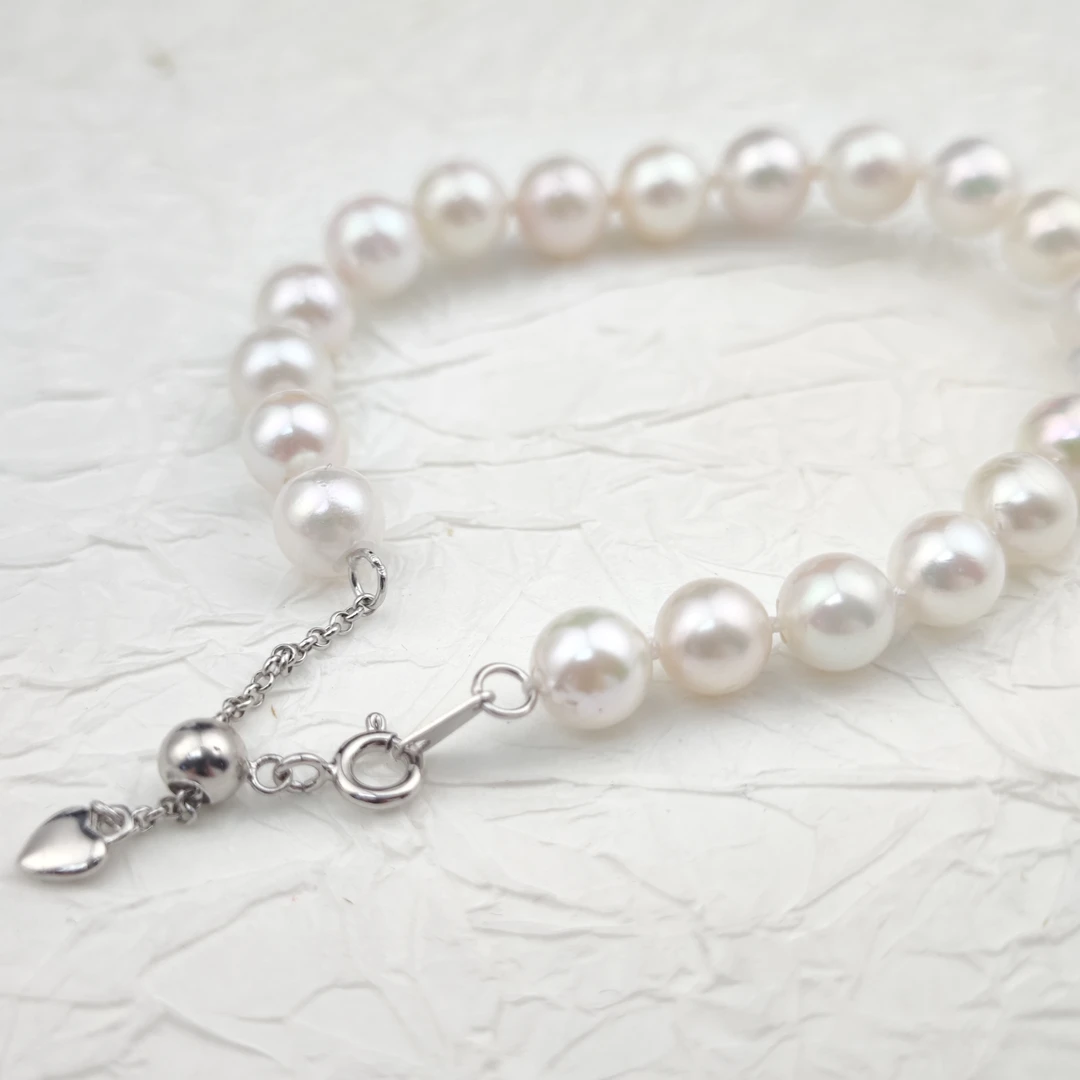 D3037【柒姐珠宝】 海水akoya手链7-8mm