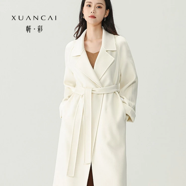 轩彩2025秋冬新款30小山羊绒123经典爆款双面羊绒大衣杨幂同款