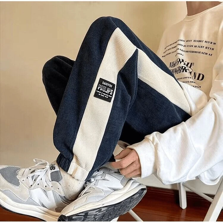 新百伦【秋季新品】灯芯绒裤子男款秋季男裤春秋款运动卫裤男士shd