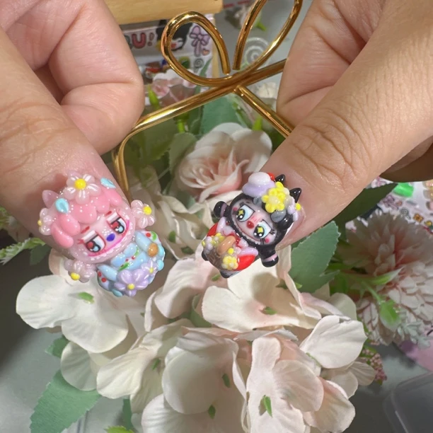 花园拉布布——RURU手工手捏手绘立体可爱春夏日气质穿戴甲