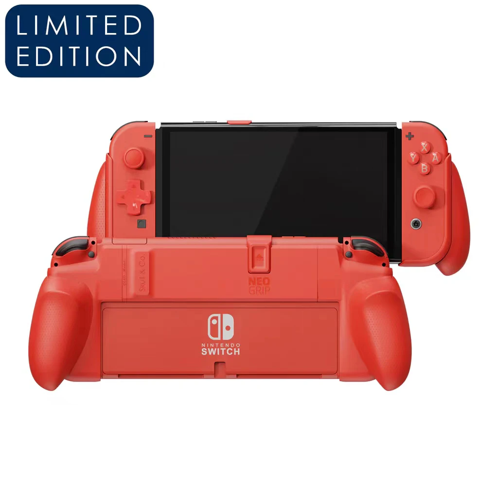 Skull &Co.Switch oled马力奥握把保护壳配按键摇杆帽