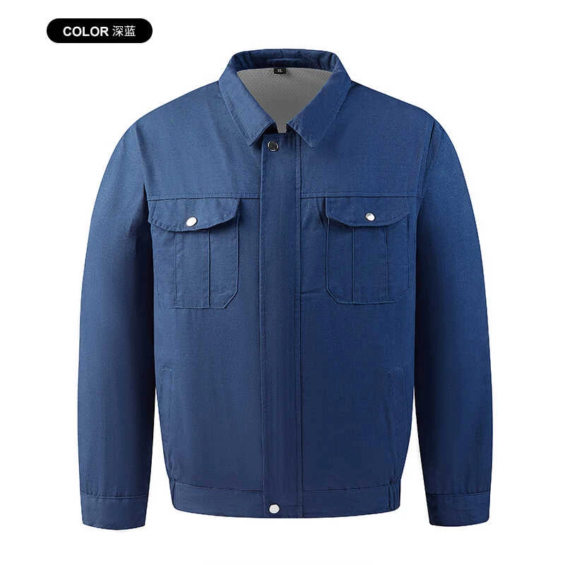 夏季降温迷彩劳保服户外防暑空调服带风扇衣服工地工作服男款上衣