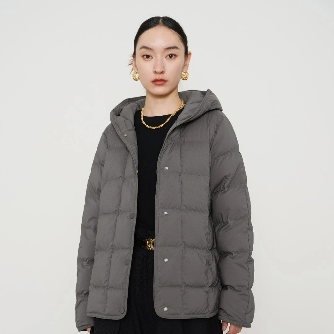 【苏大美】优雅闲适丨 独具匠心面包格连帽鹅绒服TG155