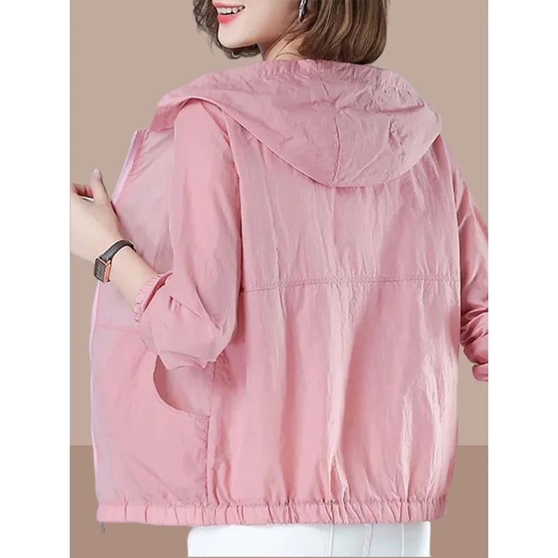 防晒衣女2023夏季新款妈妈装中老年防晒服户外透气长袖薄外套潮