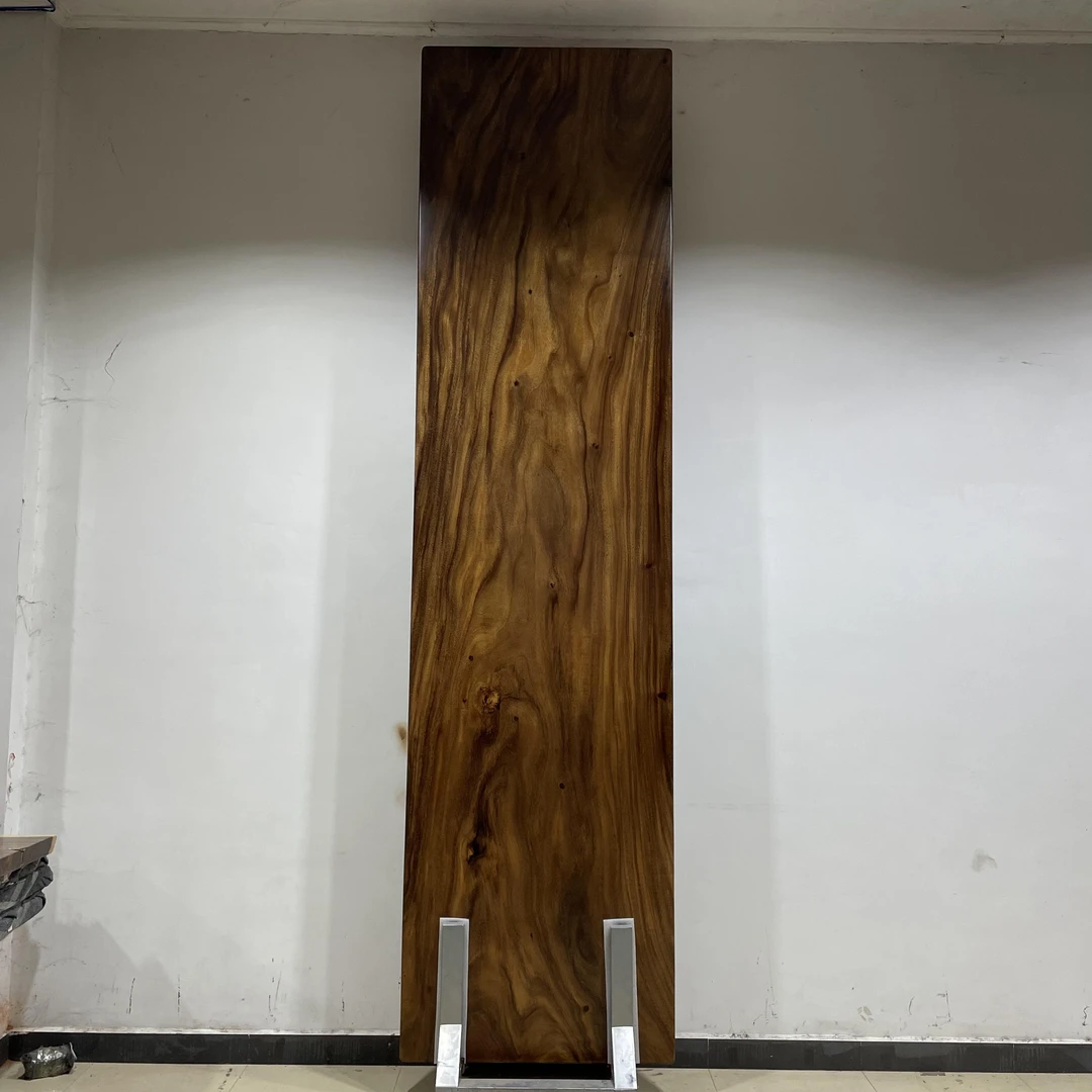 757-长388宽100厚6.5公分直边胡桃木大板实木整板原木茶桌台茶几