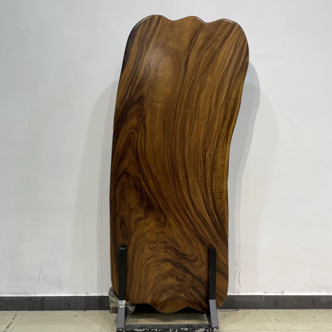 42-长198宽78厚度6公分造型边胡桃木大板实木整板原木茶桌台茶几