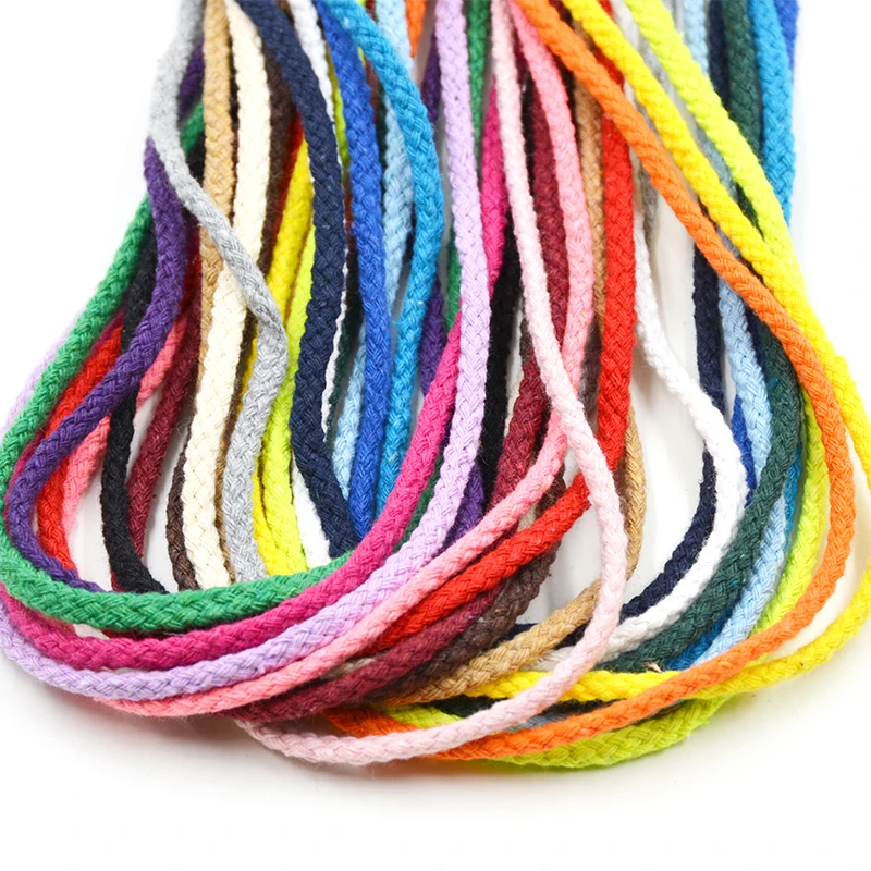手工DIY编织棉绳子彩色捆绑绳带子装饰卫衣帽绳抽拉绳裤带棉线绳