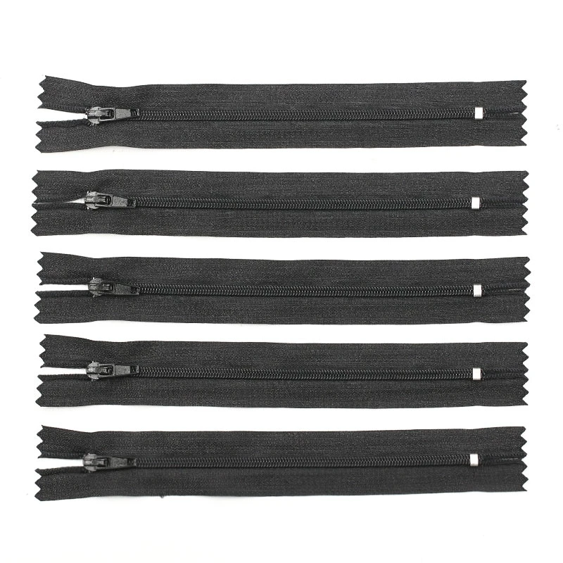 裤子门禁拉链3号闭尾尼龙拉链黑色包包衣服口袋短拉头拉锁配件