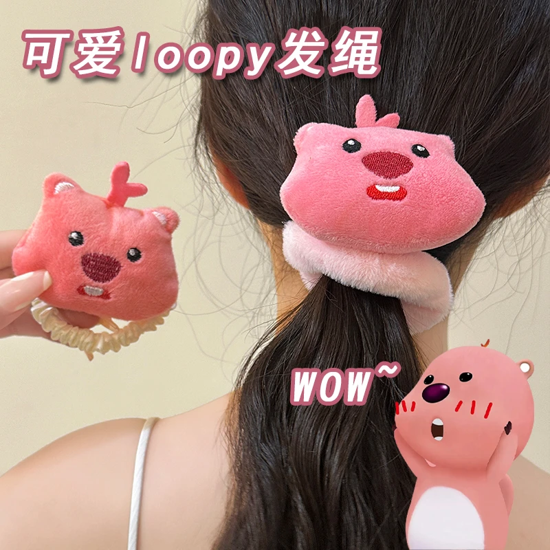 2024新款Loopy小海狸掰掰夹可爱卡通少女心发夹刘海夹碎发夹发饰