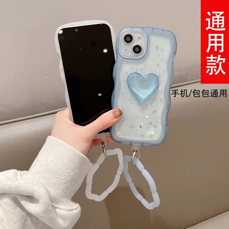 简约七节手环通用手机壳手提式手腕式女软硅胶手环圈钥匙扣挂环