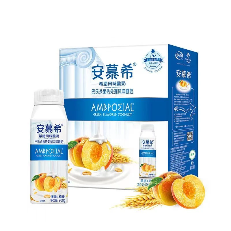 【5月】伊利安慕希黄桃燕麦希腊酸奶200g*10瓶散装
