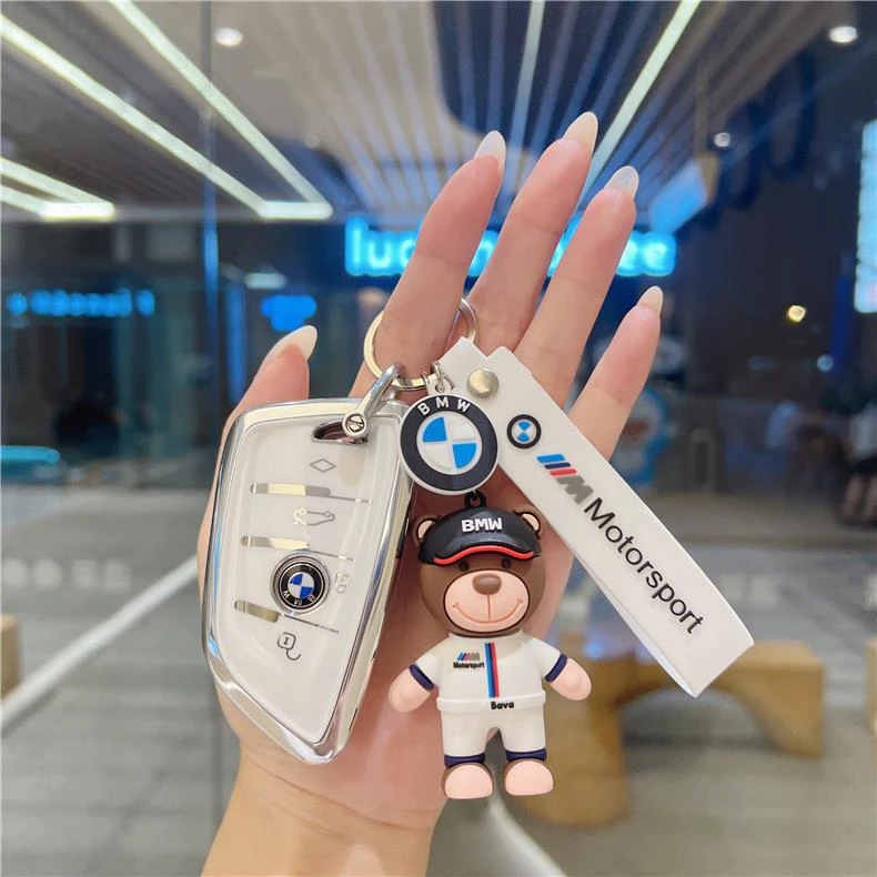 宝马钥匙套5系3系7系新款小熊x1x3x5刀锋壳530li高端金属扣女包男