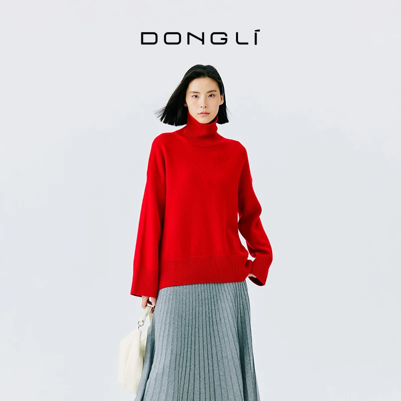 东黎 山羊绒 【秀场同款】 女士高领羊绒衫/YWCS3366AN--