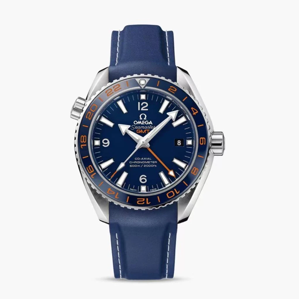99新 Omega/欧米茄 海马600/2022年/表径43.5/机械/蓝橙配色