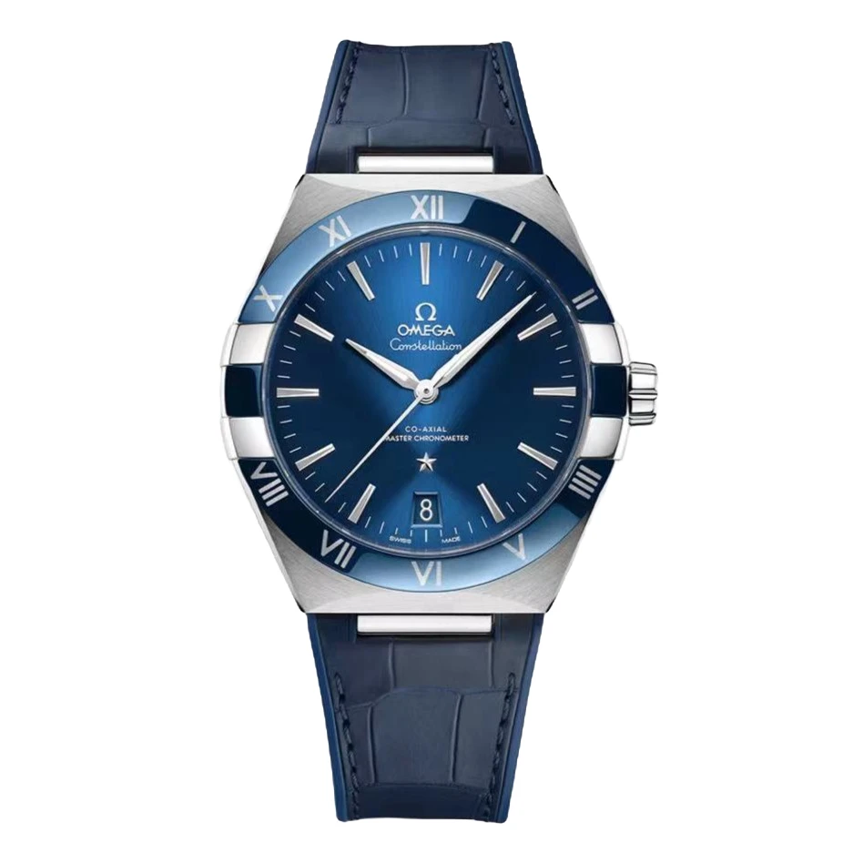 99新 Omega/欧米茄 星座系列/24年全套/表径41/蓝盘/机械男表
