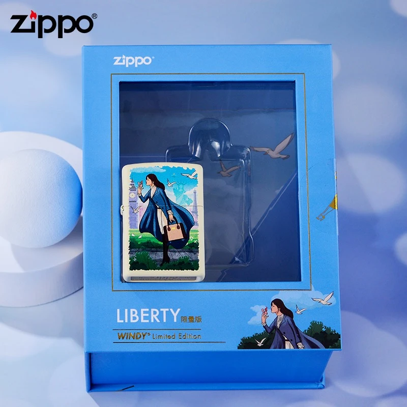 zippo打火机美国 ZCBEC-203 风中女郎悠长假期 中版原版TC9901CY