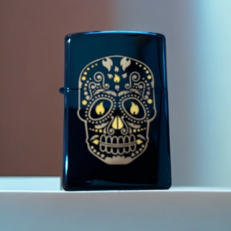 Zippo打火机美国 20446-C-000007 蓝冰-眼中火 中版原版 TCJ1