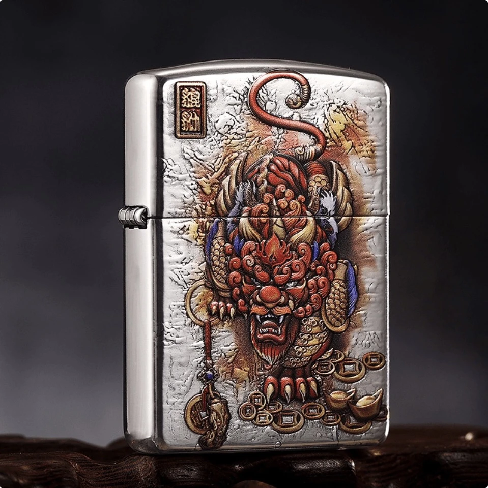 Zippo打火机美国 彩绘貔貅 DZ-000301 国行定制DY9910DK