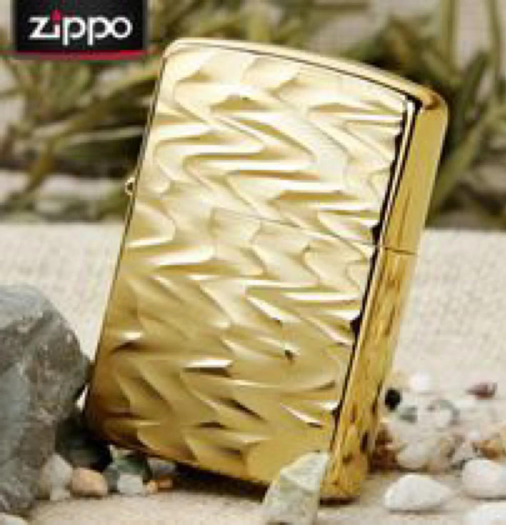 zippo打火机美国 盔甲金钛波浪纹 日版原版