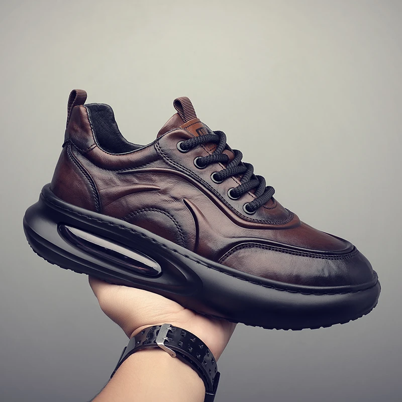 【头层牛皮】2025秋冬新款运动鞋男鞋真皮男士低帮透气休闲鞋潮鞋
