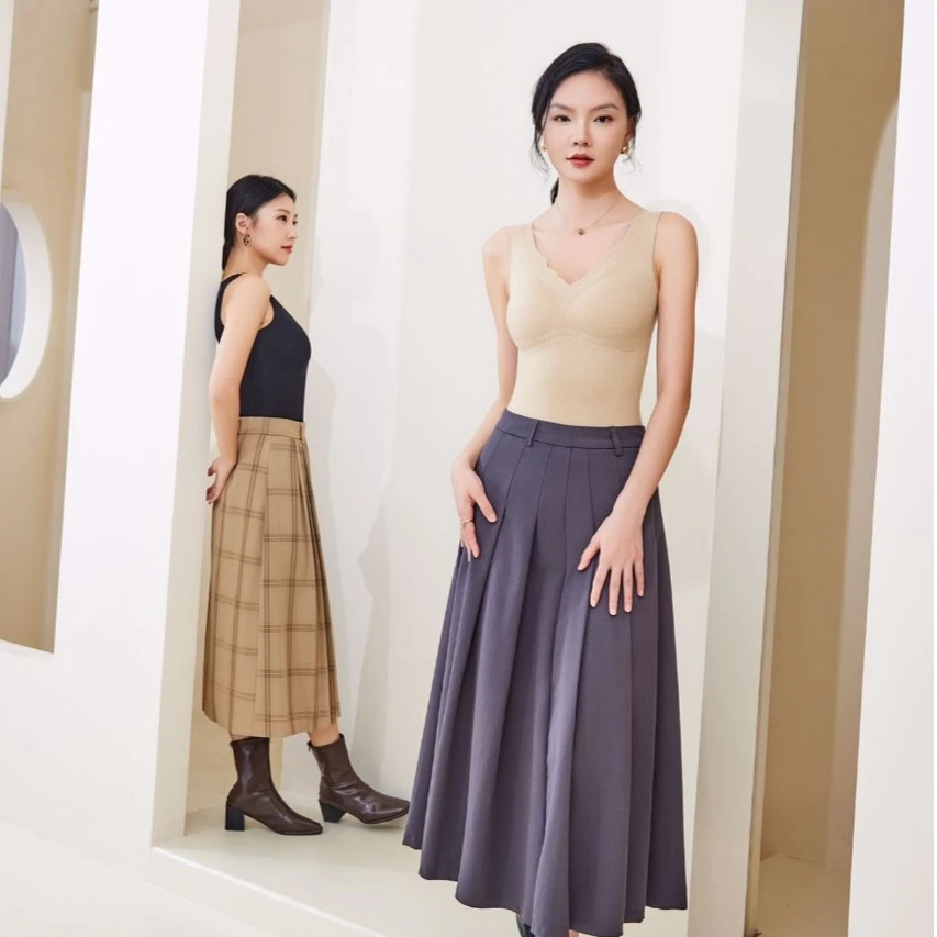 【常不火粉丝专享】8058#女款山茶养肤纯色保暖背心