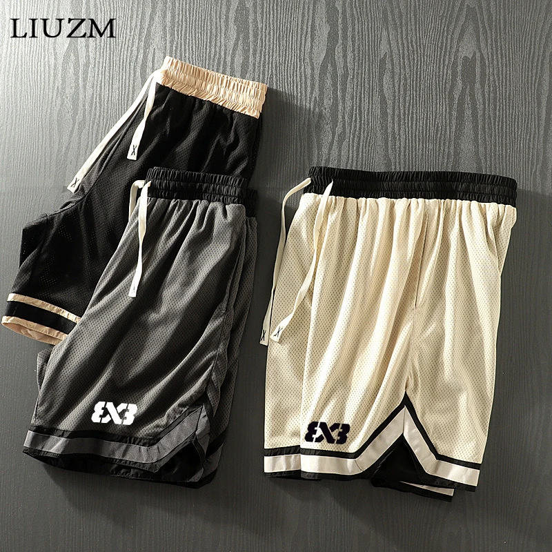 3v3速干美式运动透气短裤百搭篮球休闲跑步宽松夏季训练潮流网眼