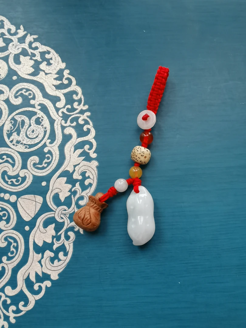 花生钱袋钥匙挂手工编制