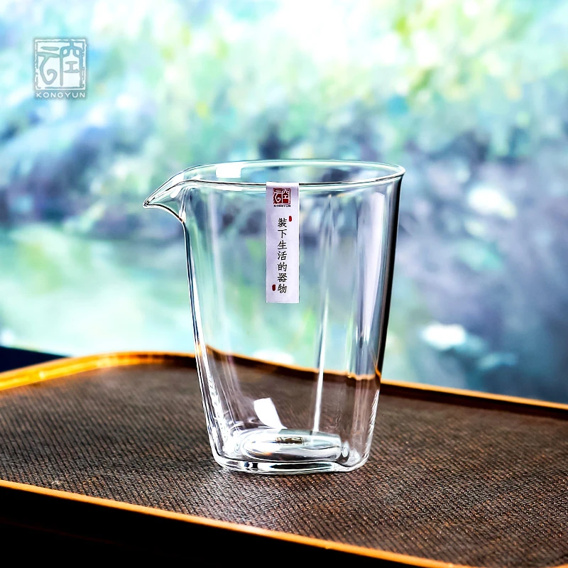 浮生高档高级感网红手工公道杯公杯透明耐热玻璃茶具分茶杯大容量