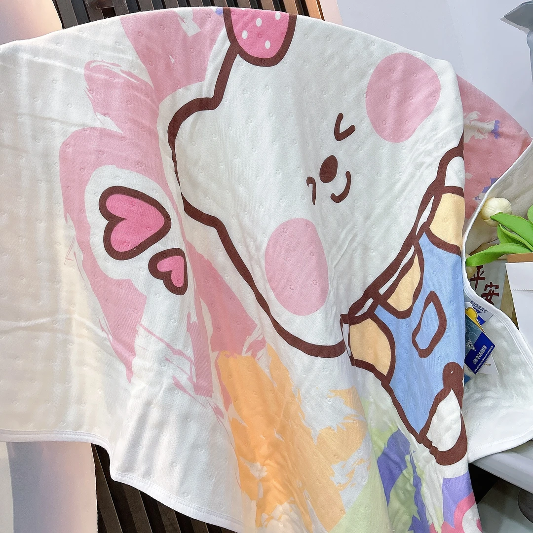 棉小兜四层纱布浴巾盖毯礼盒款吸水柔软透气纯棉加厚精梳