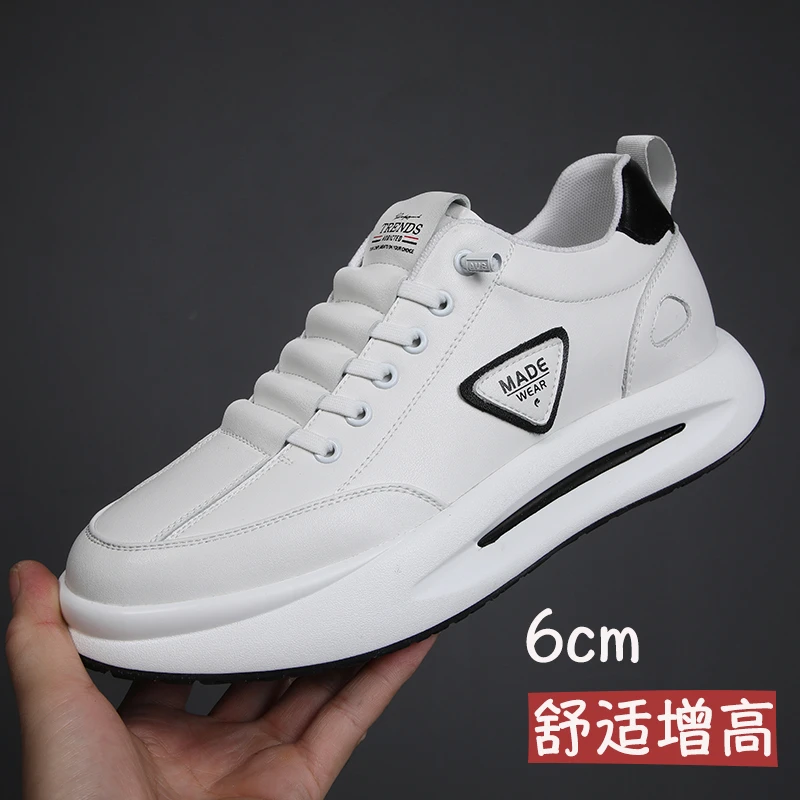 鞋子男2025夏季新款内增高休闲鞋男士百搭时尚运动鞋一脚蹬板鞋潮