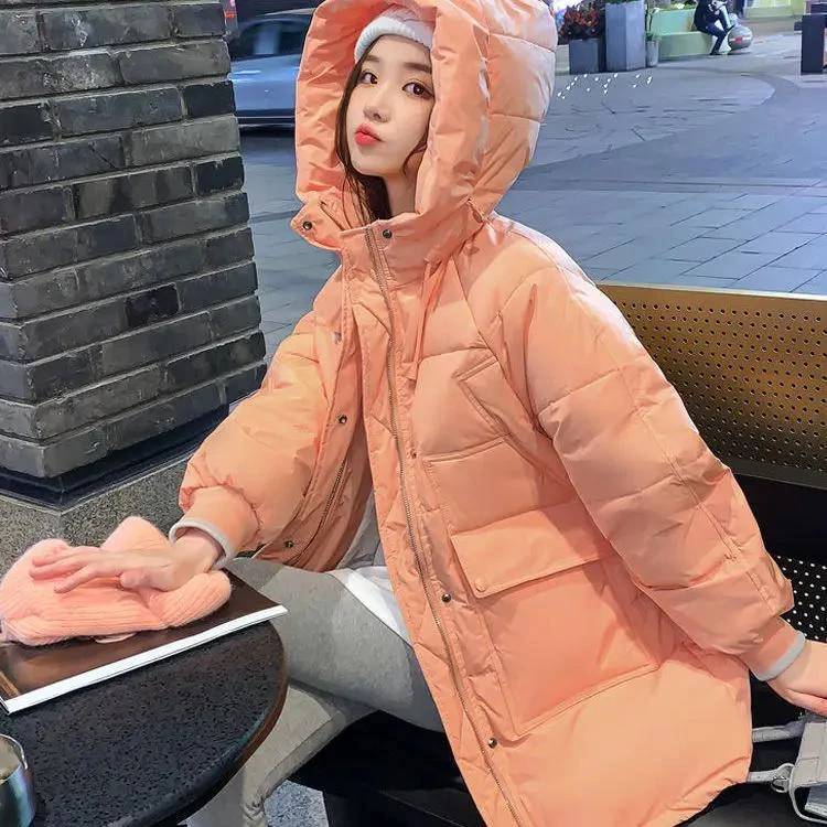 羽绒服2023新款爆款女士女款中长款年季时尚韩版茧型网红面羽绒棉