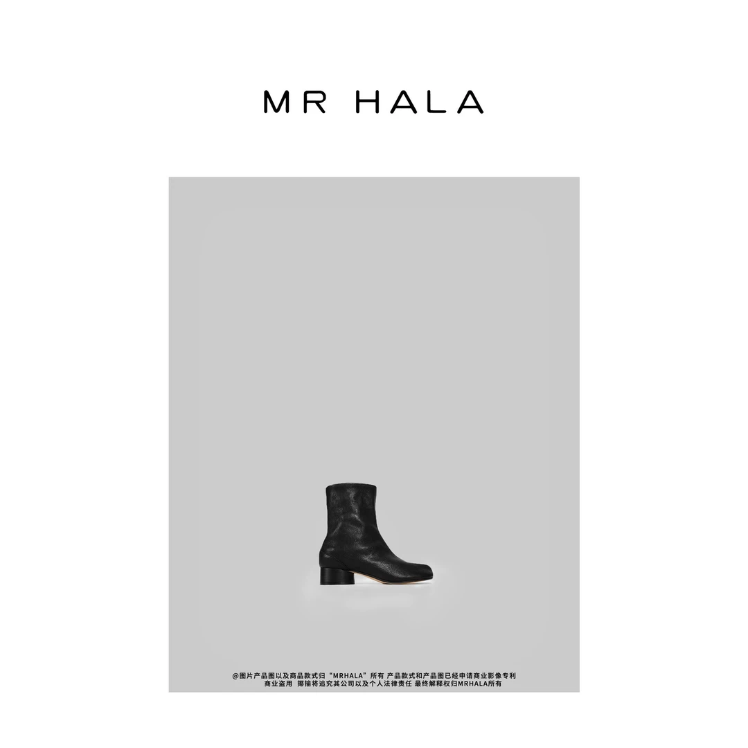 MRHALA 时装周戴高乐质感分趾靴 YX3702