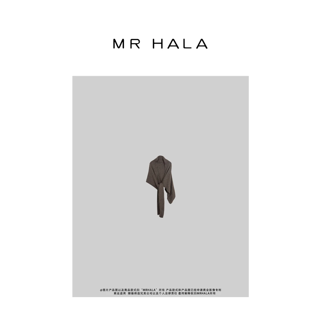 MRHALA 嘉佰花纱羊毛不规则披肩上衣女 LW50068