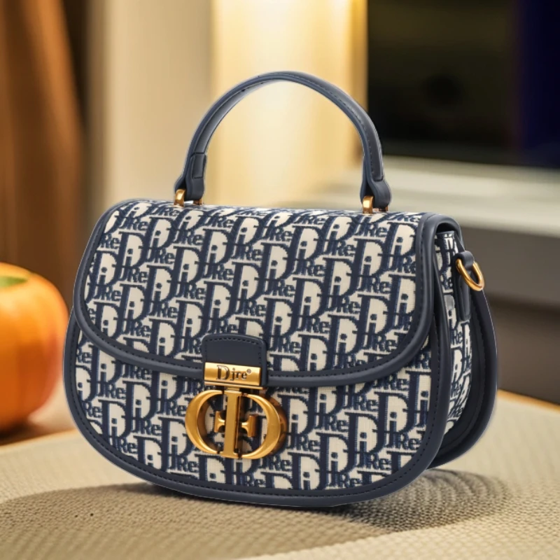 【37】轻奢圆形小众手提马鞍包休闲单肩斜跨