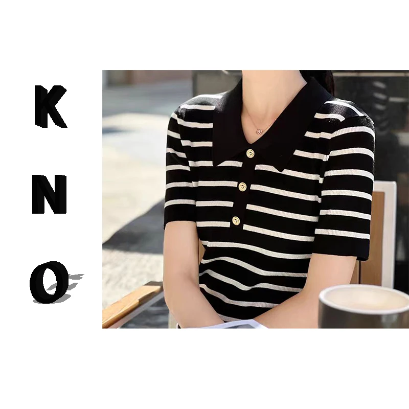 【KNO】夏季新款三粒扣商务风工作短袖
