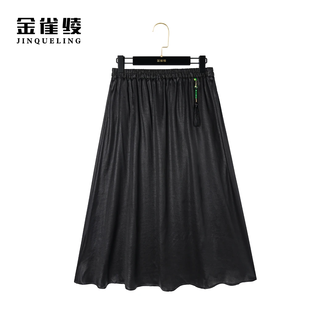 金雀绫【暗香阁】桑蚕丝香云纱时尚气质百搭女装半身裙AQ6164