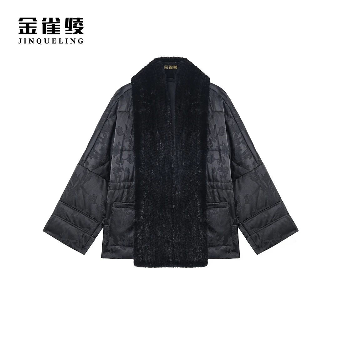 金雀绫【东方美人】时尚设计冬款国潮90白鹅绒保暖羽绒服SZK4YOY38