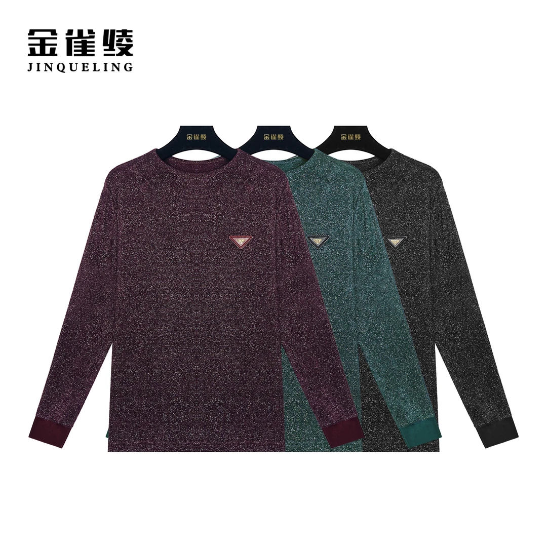 金雀绫【火树银花】秋冬时尚百搭圆领可外穿打底衫SZ4S09