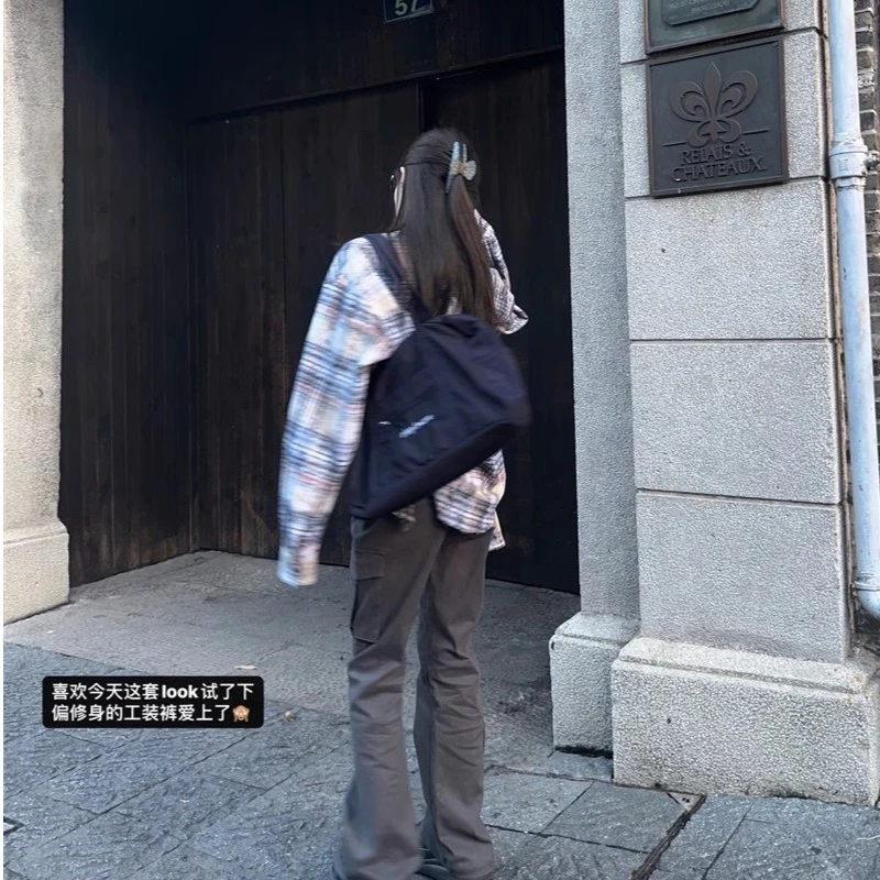 【OPENING自制】本期zui爱~高腰显瘦工装微喇裤休闲长裤