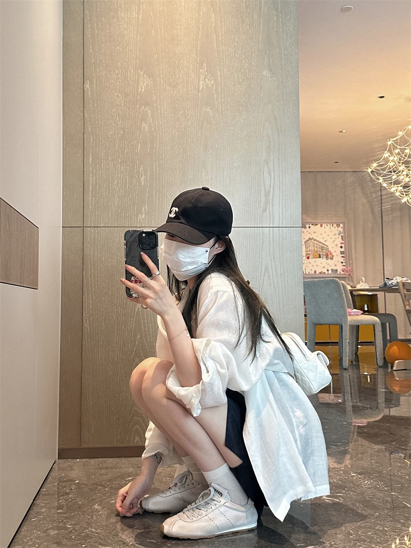 【OPENING自制】夏日简约白色慵懒风宽松长袖衬衫